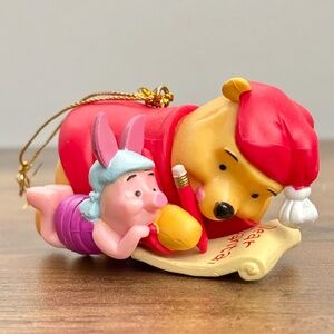 Disney WINNIE THE POOH & PIGLET Dear Santa List Writing Christmas Tree Ornament